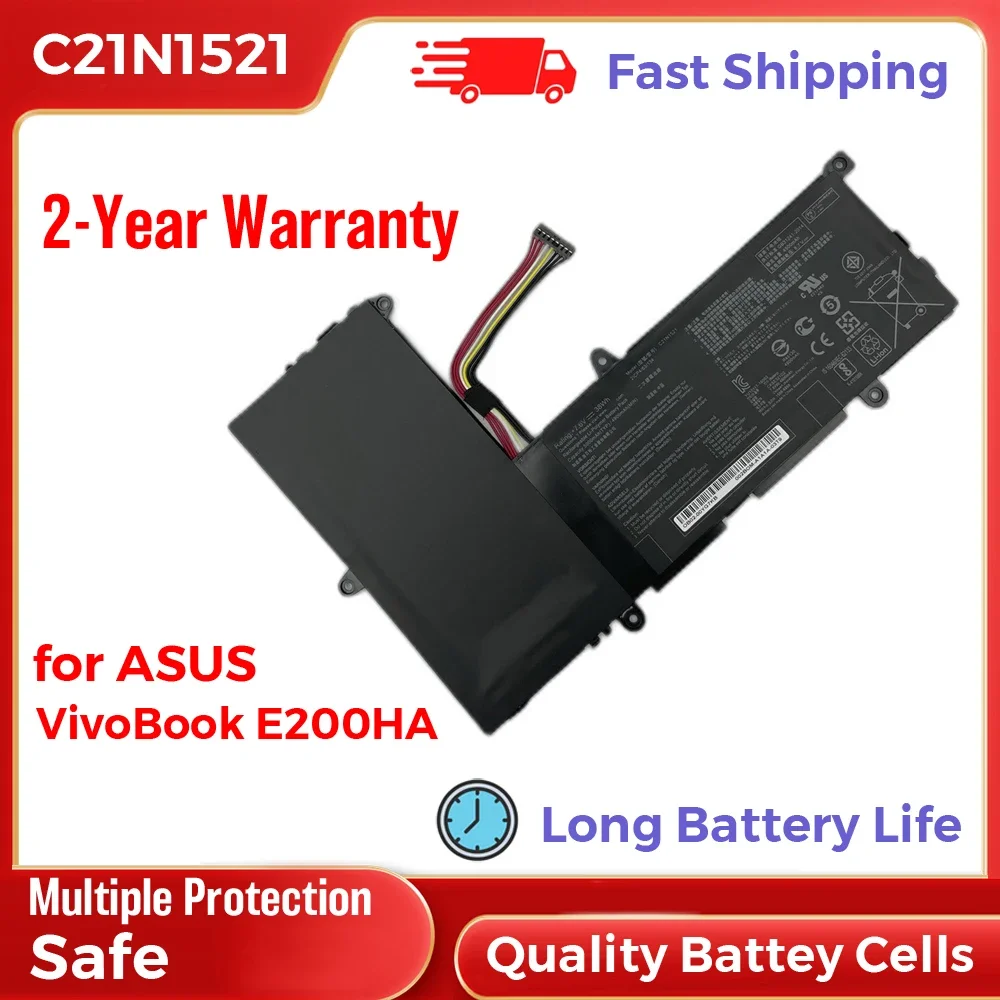 

Li-Polymer C21N1521 Battery Replacement for Asus VivoBook E200HA Laptop Computers Long Battery Life 7.6V 38Wh