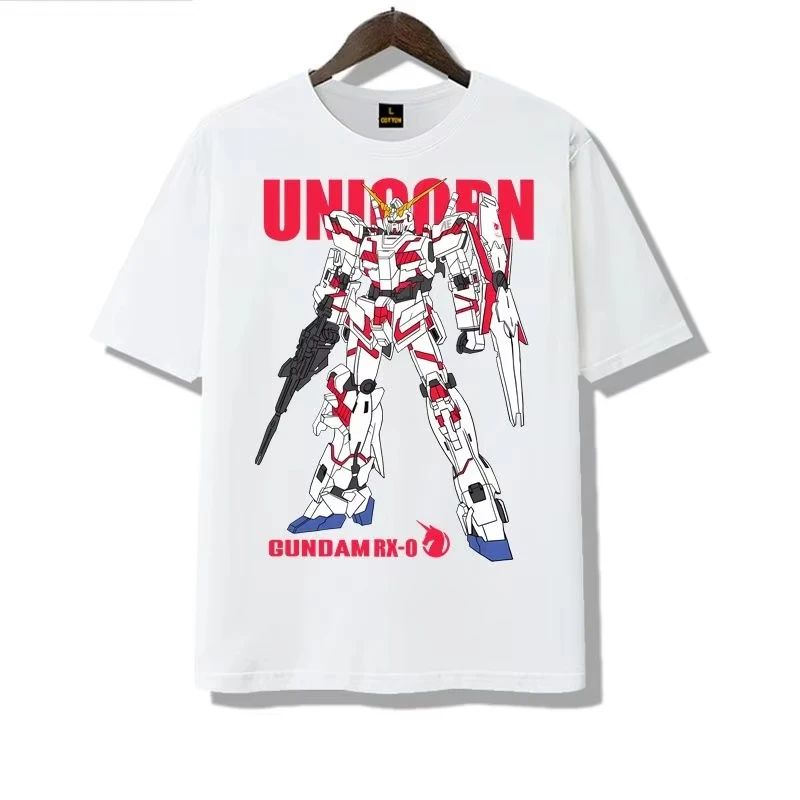 

Футболка с цветочным принтом, мягкая, дышащая, повседневная, удобная, с графическим принтом в стиле аниме, унисекс, для фанатов Gundam, меха, лето 2025