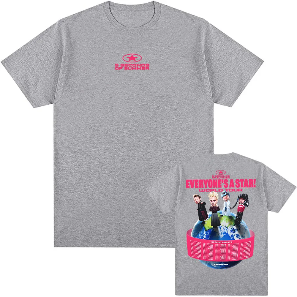 الجميع جولة عالم النجوم 2026 بلايز 5 ثوان من الصيف الفرقة موضة تي شيرت القطن س الرقبة الرجال/النساء تيز الملابس الجرافيك