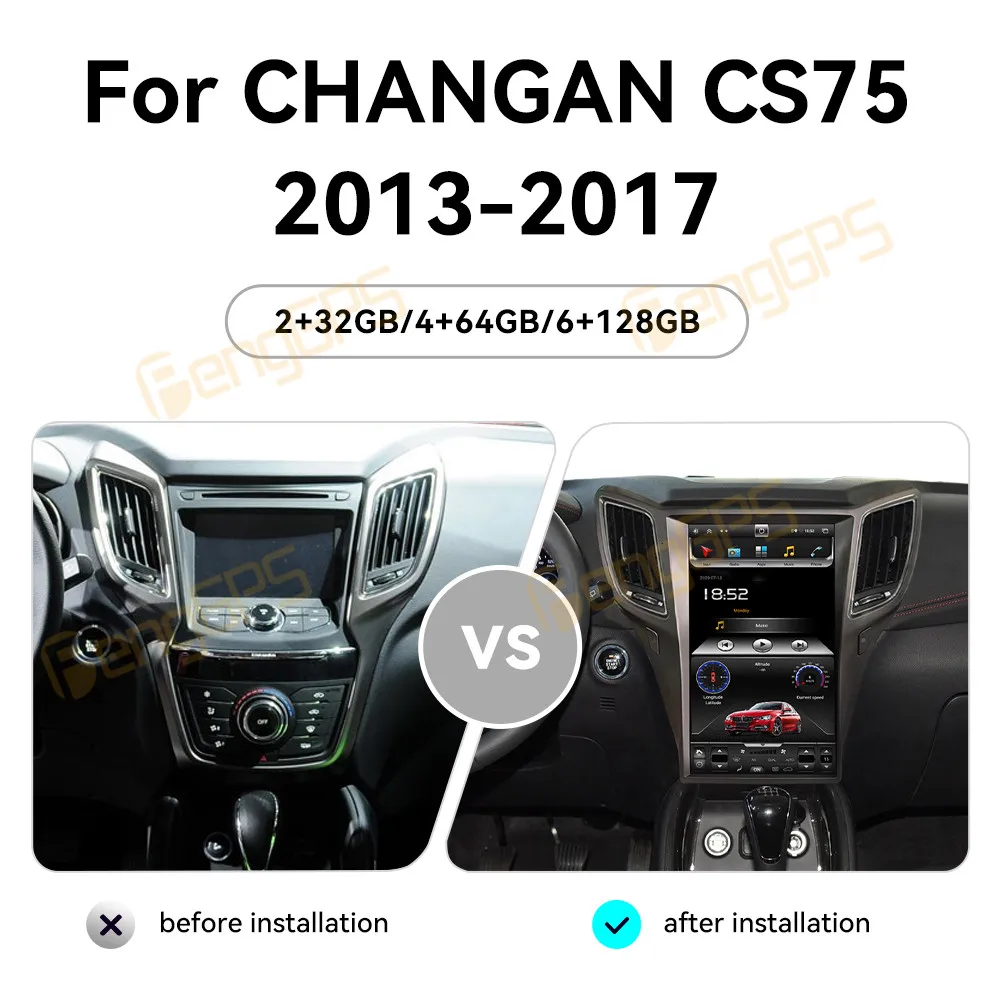 For Changan CS75 2013 - 2017 Android Car Radio 2Din Stereo Receiver Autoradio Multimedia Player GPS Navi Head Unit Screen