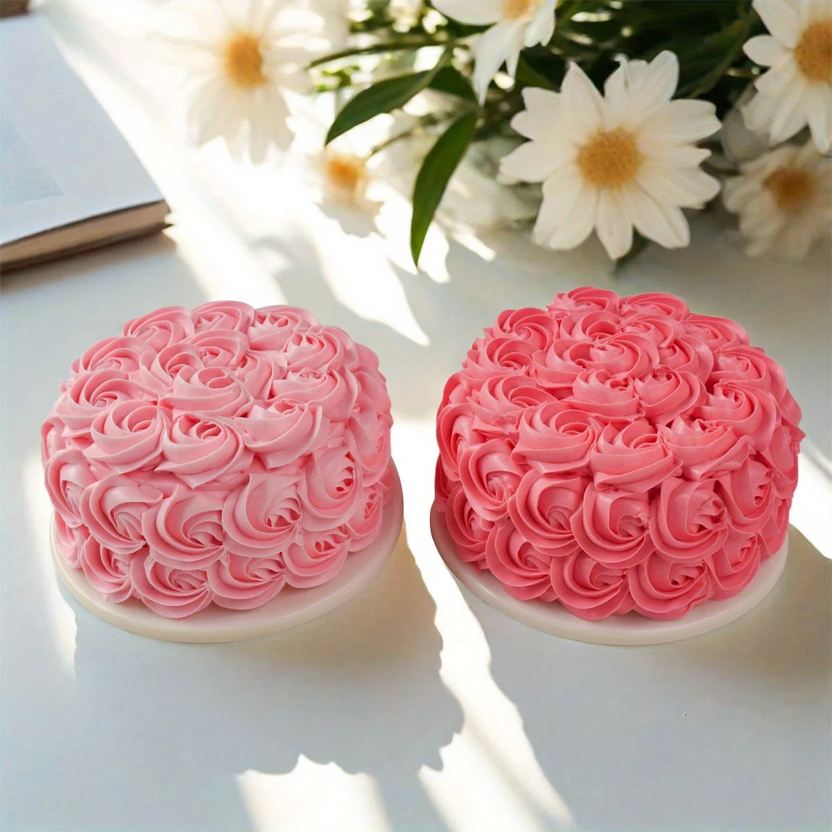 6in Fake Birthday Cake Model - Realistic Decorative Cake Prop for Parties, Photography, Display & TikTok Videos Candy chocolate