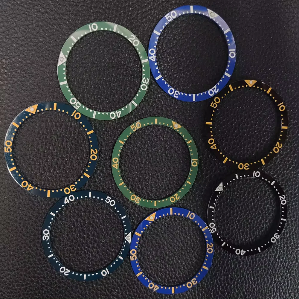 

Плоский керамический безель, вставка 39,3*32,7 мм, сменная вставка для часов, кольцо, аксессуары для часов, зеленый светящийся