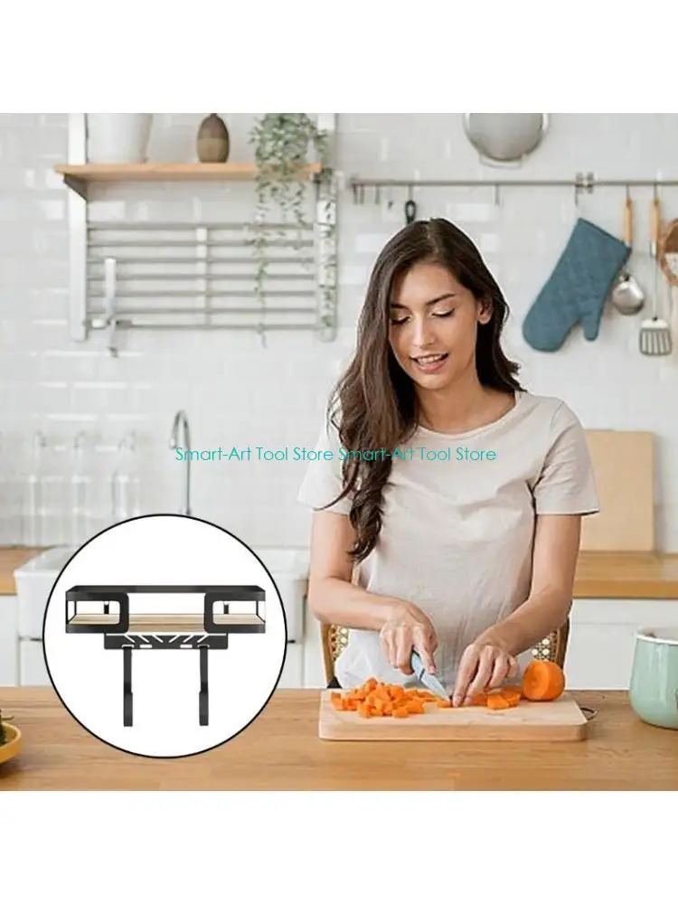 E1PB Wall Mounted Ironing Board Storage Rack Heavy Duty Metal Space Saving Rack