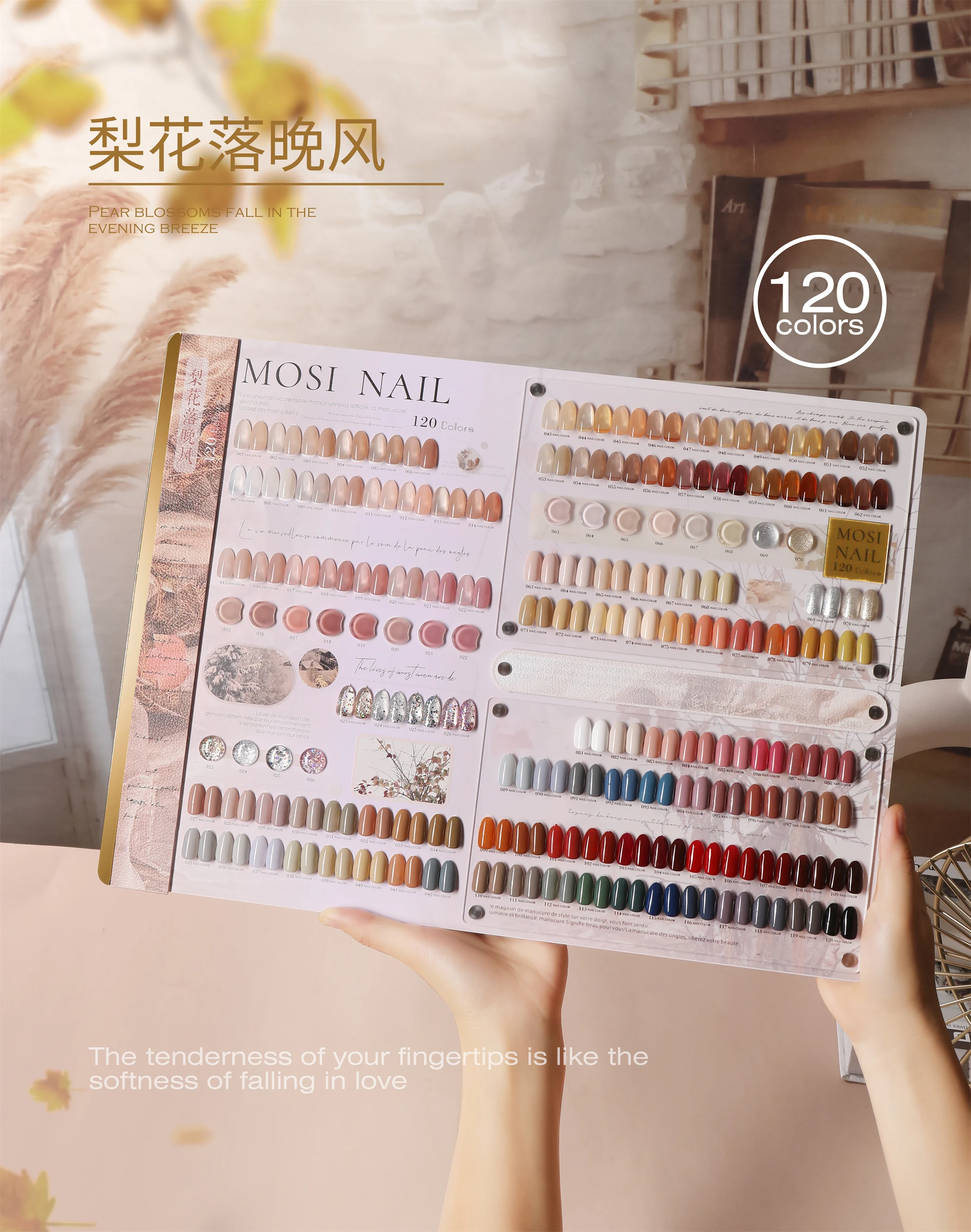 MOSI ชุดทำเล็บเจลหลากสี120สี2024ร้านทำเล็บสินค้าขายดีใหม่ชุดแฟชั่นเล็บศิลปะระดับมืออาชีพร้านทำเล็บที่กำหนดเองได้