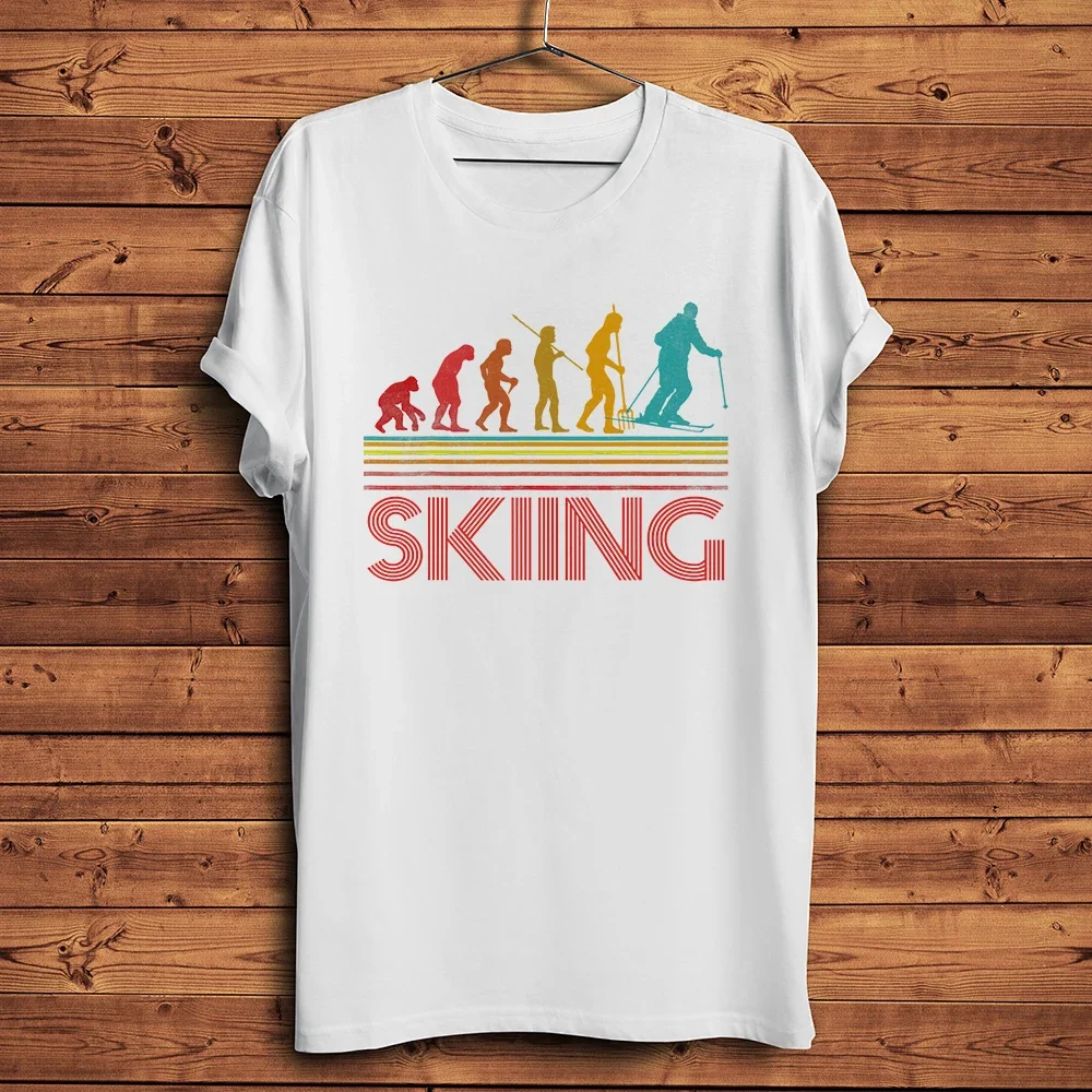 Evolution of Man Skiing Basketball Surfing fishing Funny T Shirt,Vintage Casual Short TShirt,Unisex Tee Breathable Print