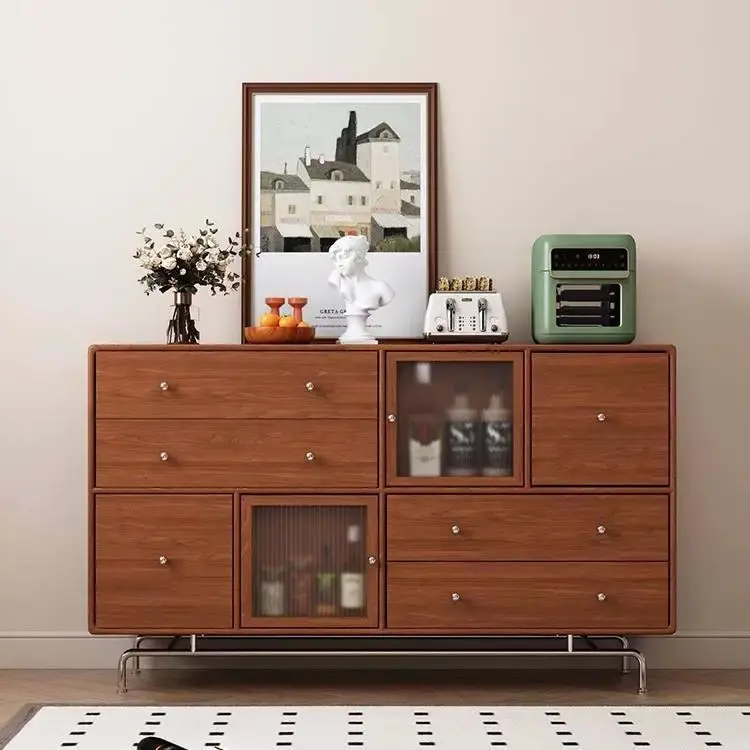 

Customizable solid wood chest simple modern living room locker Nordic side cabinet