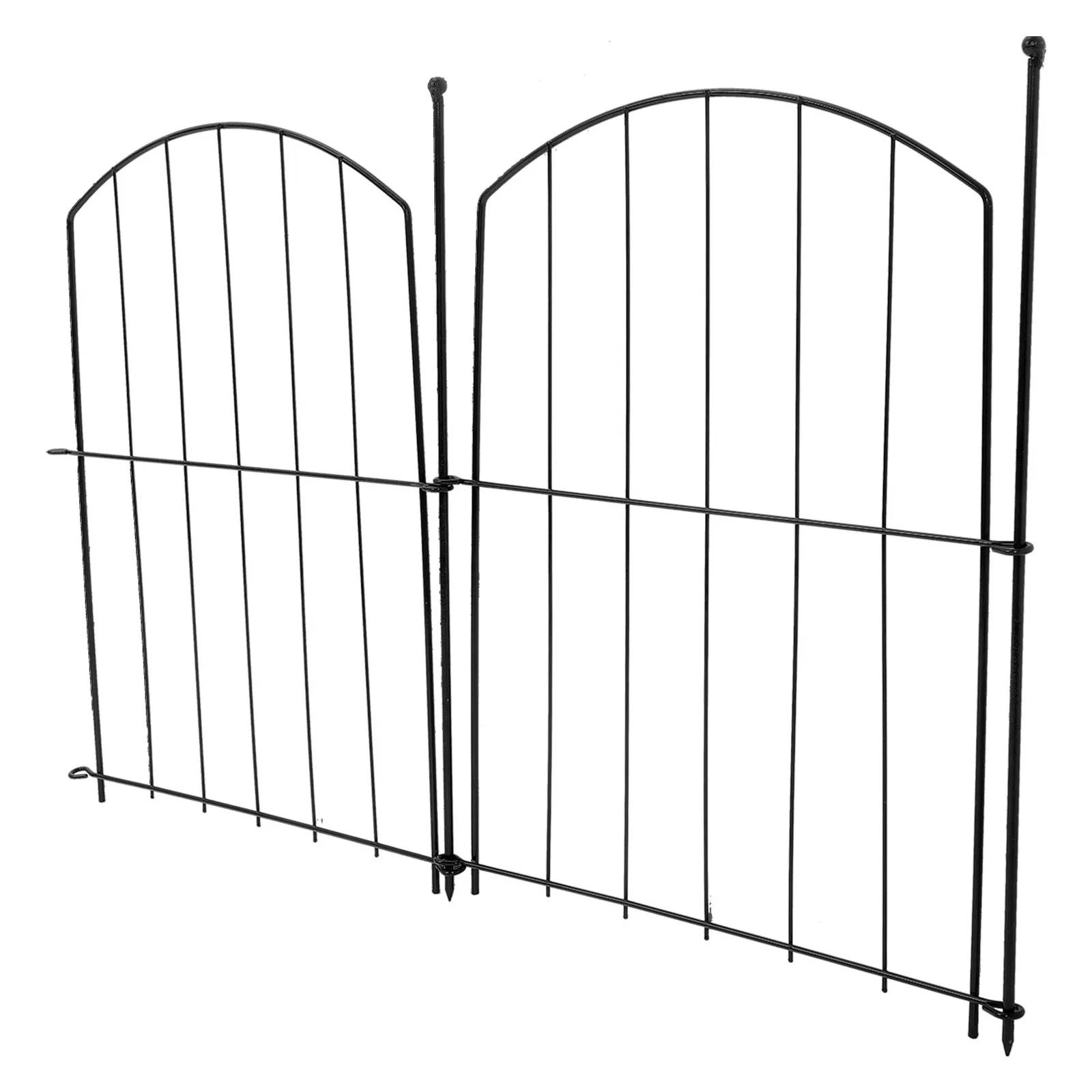 

2Pcs Iron Art Fence Garden Plant Protection Durable Long Lasting DIY Courtyard Partition Landscape Edging