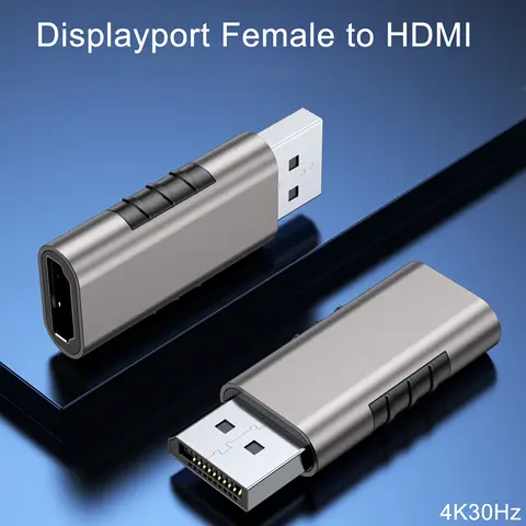 4K30hz Displayport Female to HDMI Adapter DP to HDTV Female Converter for Connect The Computer Cable to The TV Projector Monitor