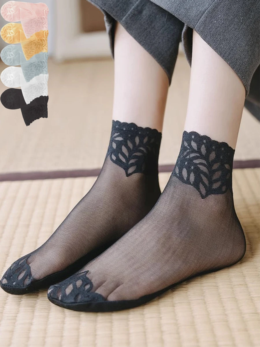 الجوارب النسائية الجوارب النسائية النقية يترك الأربطة غير مرئية السيدات قارب جوفاء عدم الانزلاق جوارب الضحلة