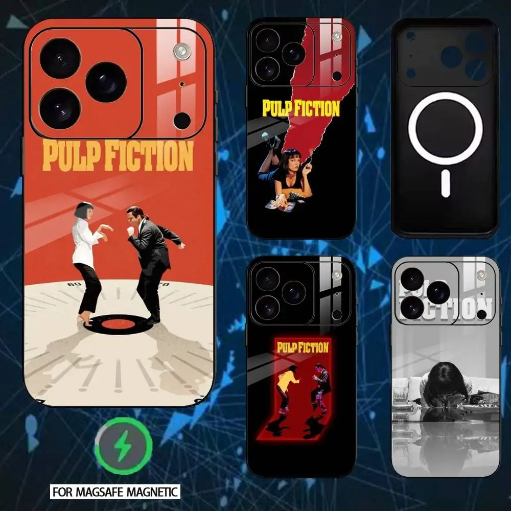 

Classic P-Pulp Fiction Movie Phone Case For iPhone 17,16,15,14,13,12,Plus,Pro,Max For Magnetic Wireless Charge