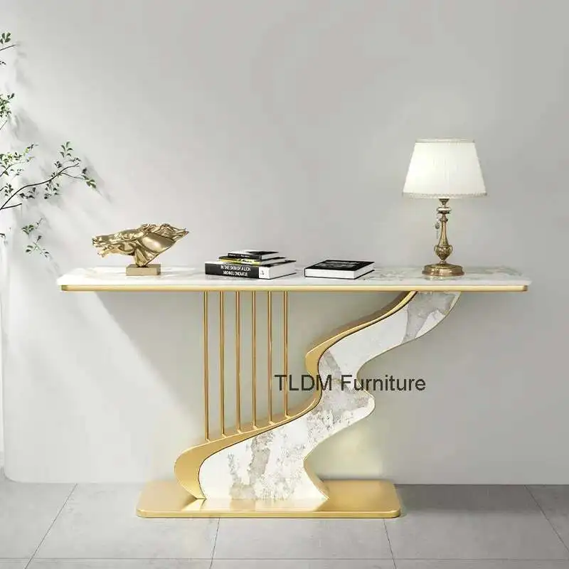 

Marble Modern Console Tables Vintage Midcentry Entrance Luxury Console Tables Hallway Modular Tavolo Living Room Furniture