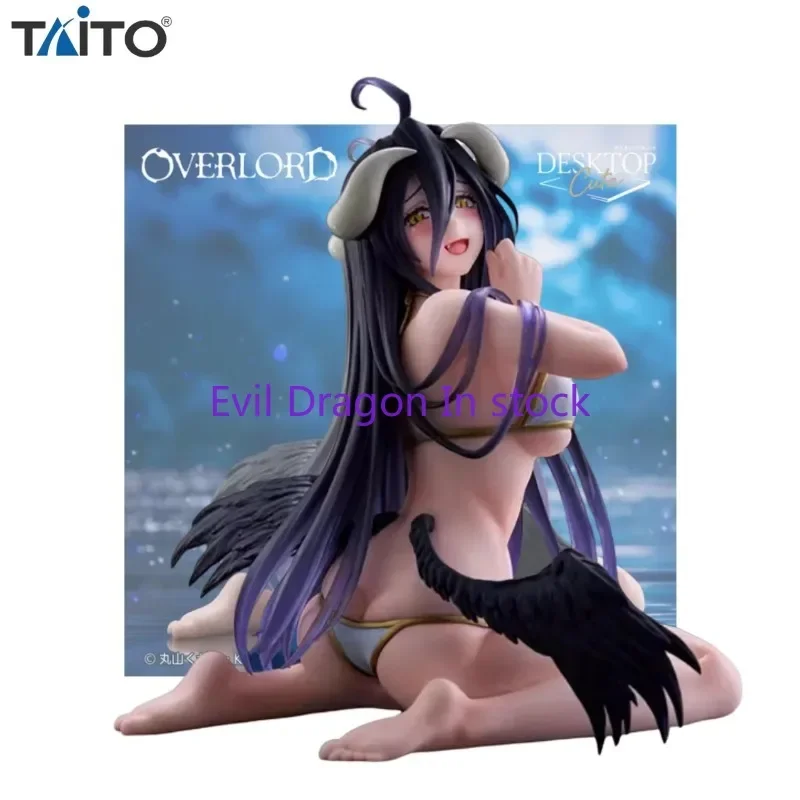 

In Stock TAITO Original Desktop Cute Overlord Albedo Succubus Swimming Wear Action Figures Collectible Model Toys for Kids Gift
