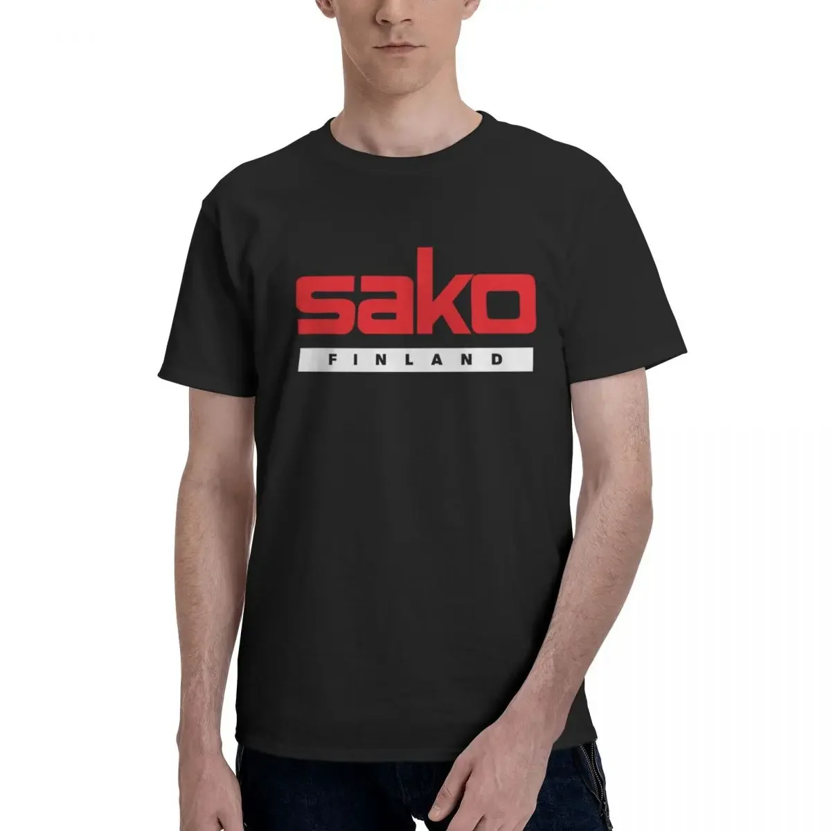 Sako Arms Men T-Shirt Fashion Plus Size T Shirts Men's Round Neck Cotton Tees Short Summer Male