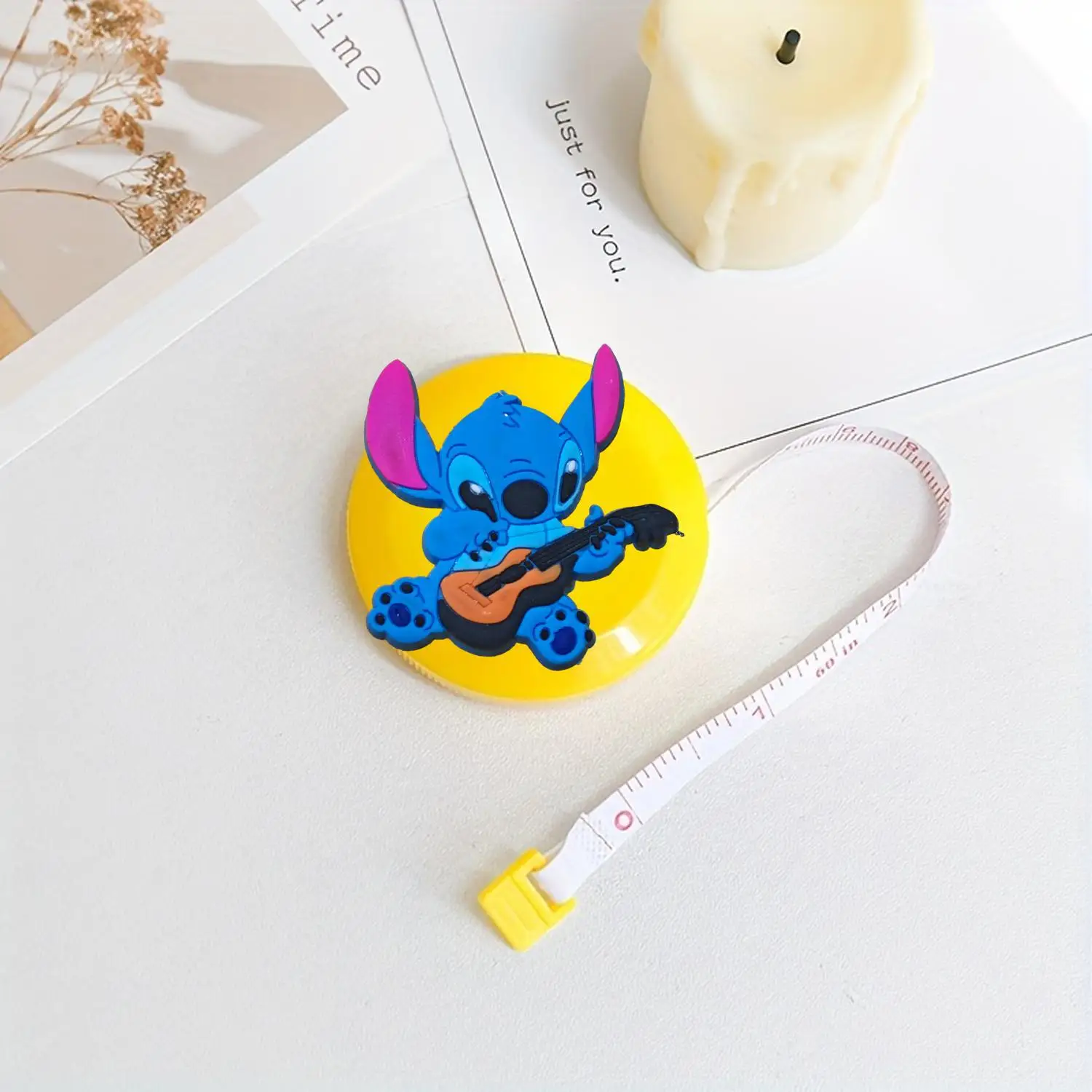 ディズニー北欧スタイルステッチ自動格納式ソフト定規かわいいミニ小型ソフト定規家庭用ポータブルテープ定規テープ定規