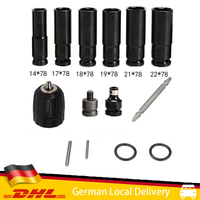 14Pcs Set Electric Impact Wrench Hexs Socket Adapter Kit Drill Chuck Drive Adapter SET for Electric Drill Wrench Screwdrivers