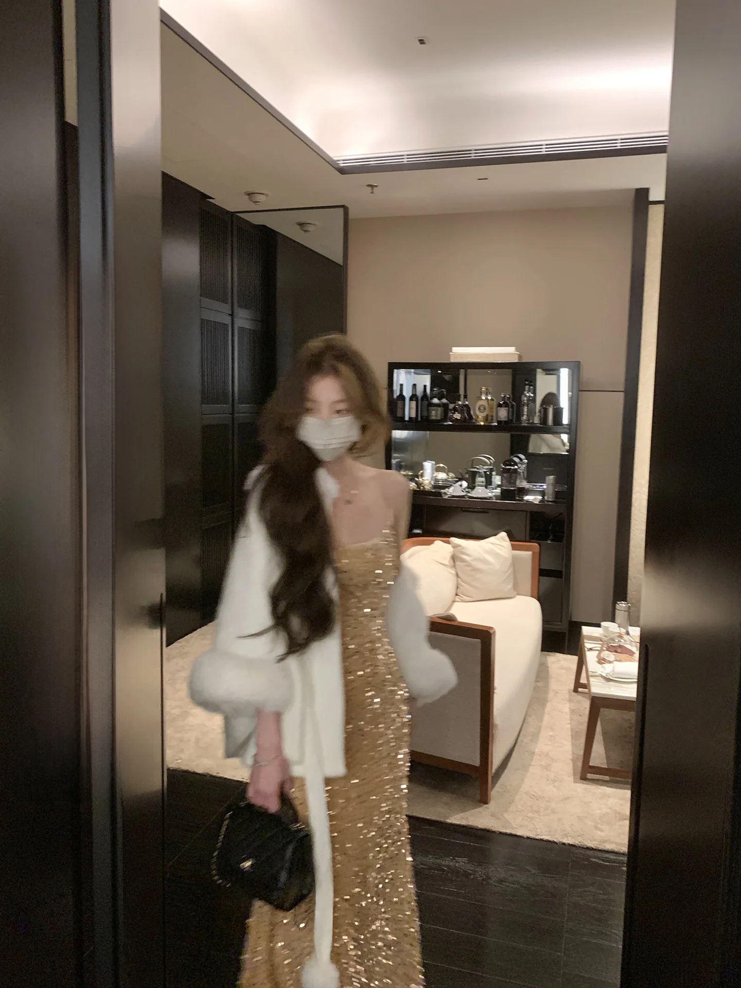 

Xxiiuu Luxury White Mink Imitation Coat Loose Sle Korean Faion Autumn Winter Outerwear Ele Ladies' Knitted Sweater