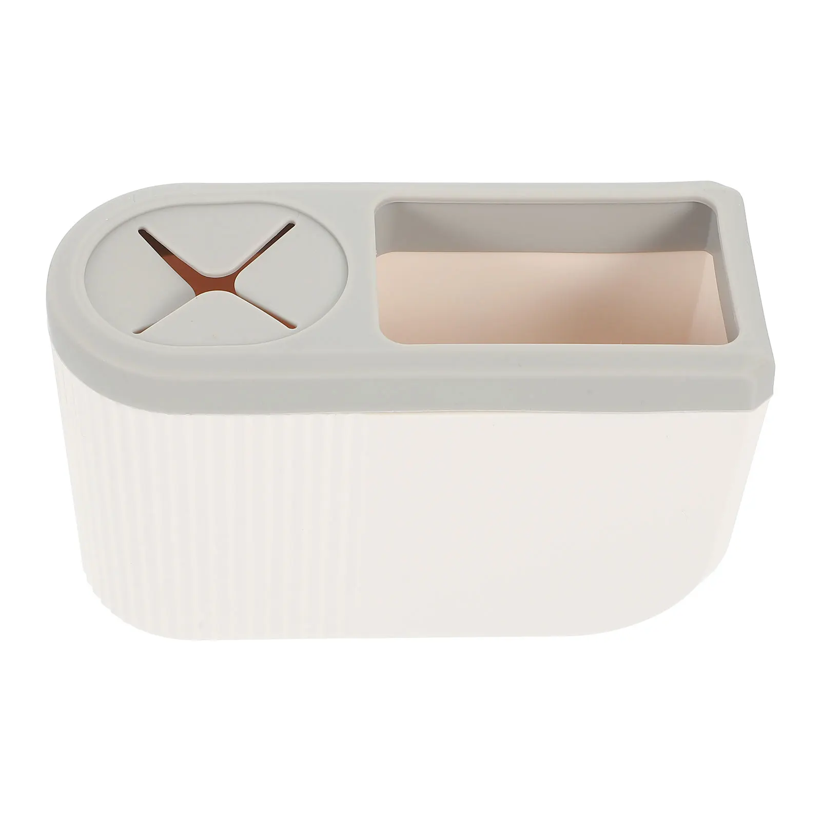 

1Pcs Wall Toothbrush Organizer with Large Storage Compartment Nail Free for Smooth Surfaces