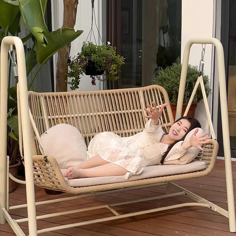 

Balcony swing hanging chair courtyard garden leisure double swing household outdoor swing