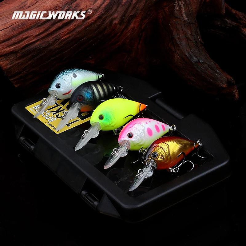ماجيك يعمل 5 قطعة لكل مجموعة مايكرو كرانكبيتس 35 مللي متر DR 4.2 جرام الصيد إغراء Wobblers سمك السلمون المرقط السحر كرانكبيت العائمة الطعوم الاصطناعية #6