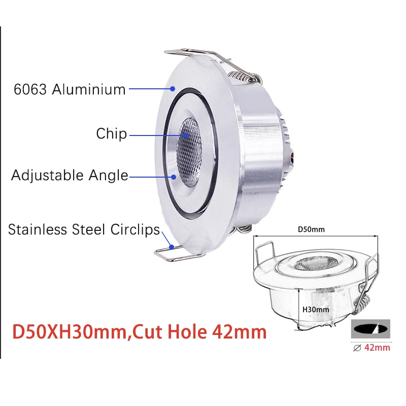 3W uchylny obrotowy regulowany Mini reflektor sufitowy DC12V RGB RGBW możliwość przyciemniania wpuszczany typu Downlight dekoracja wnętrz kolorowe