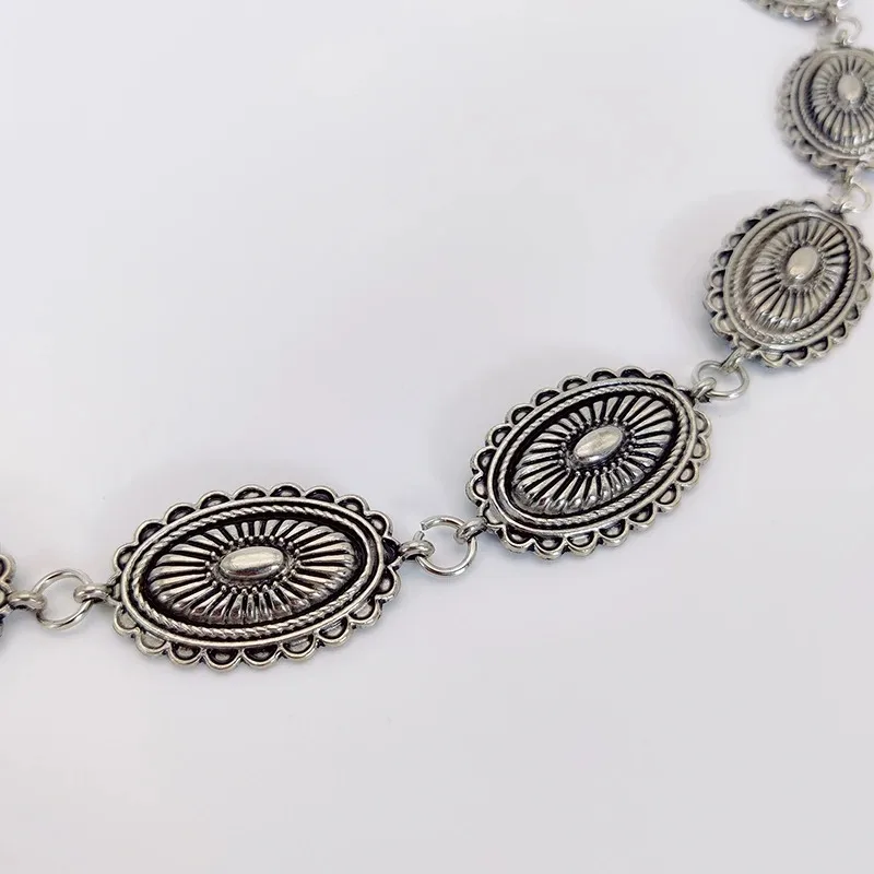 Ethnic style waist chain accessories Bohemian versatile belt women\'s dress high-end dress with waistband metal retro