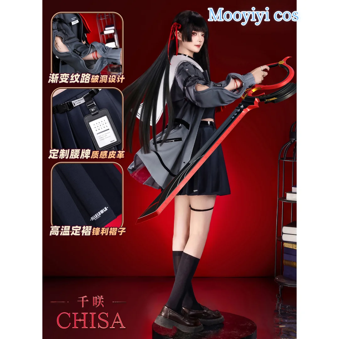

Newly Game Wuthering Waves CHISA Cosplay Costume Halloween Christmas Role Playing S-XXL Female role Women Dress exquisite Props