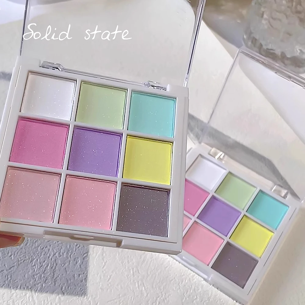 ผงตกแต่งเล็บแบบเนื้อแน่น 9 ช่อง ผงไล่สีแบบไล่ระดับ ผงกระจกวิเศษ ผงกลิตเตอร์เนื้อละเอียด ผงด้านสำหรับทำเล็บ