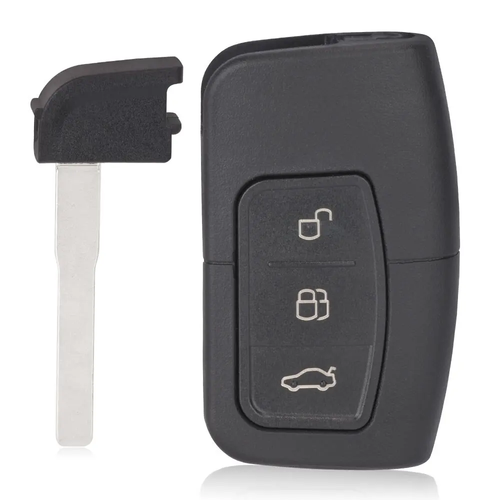 KEYECU Replacement Smart Car Remote Key for Ford C-Max Focus MK2 Kuga Mondeo Galaxy HU101 Blade Fob Keyless Go 3M5T15K601-DC/DB