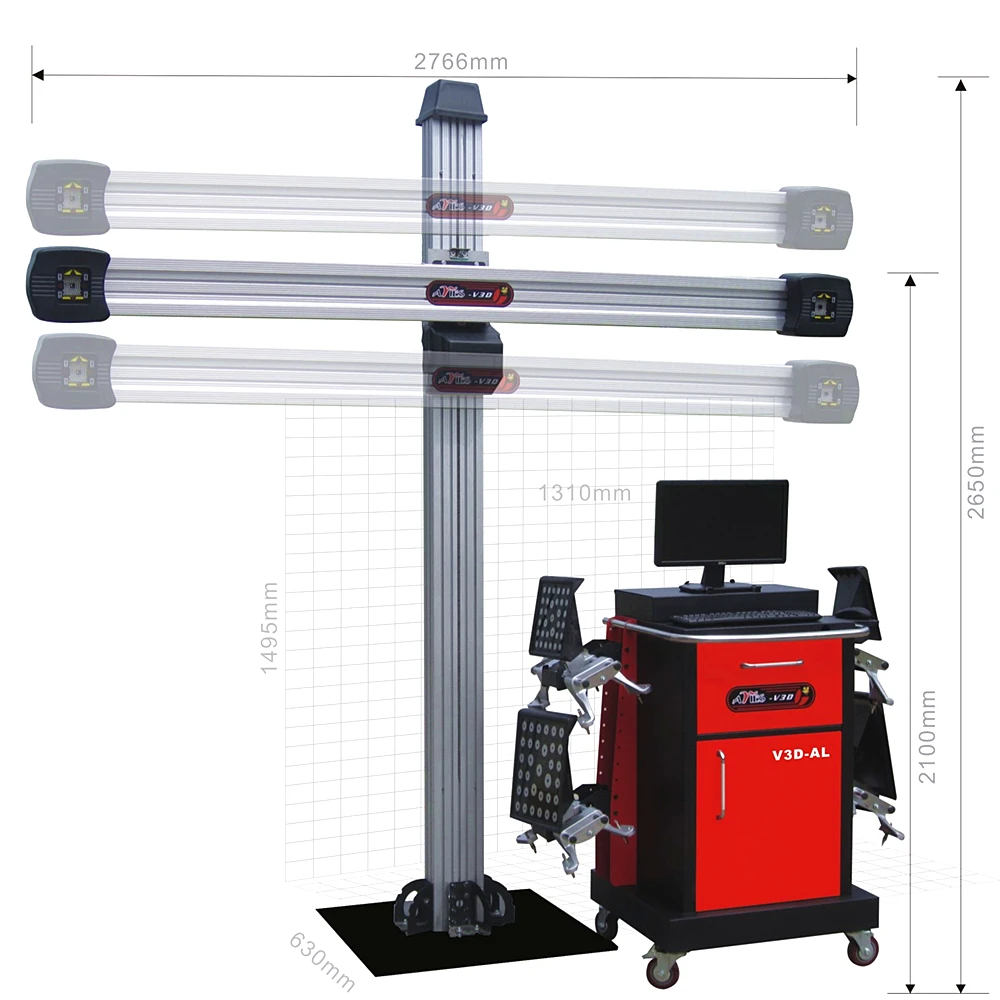 Hot Sale Automatic Accurate 3D Wheel Alignment Machine for Four-wheels Auto 3D Car Wheel Aligner