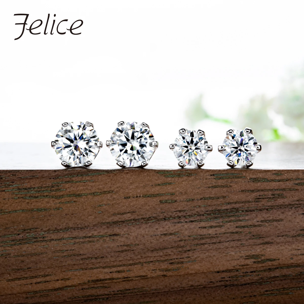 Felice 1cttw/2cttw Moissanite Earring 925 Sterling Silver Six Prong D Color Lab Diamond Stud Earring For Women Jewelry Wholesale