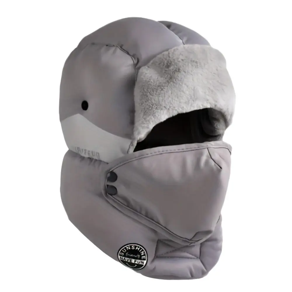 

Winter Warm Earflap Hats Plush Russian Bomber Cap Casual Thickening Ski Cap Outdoor