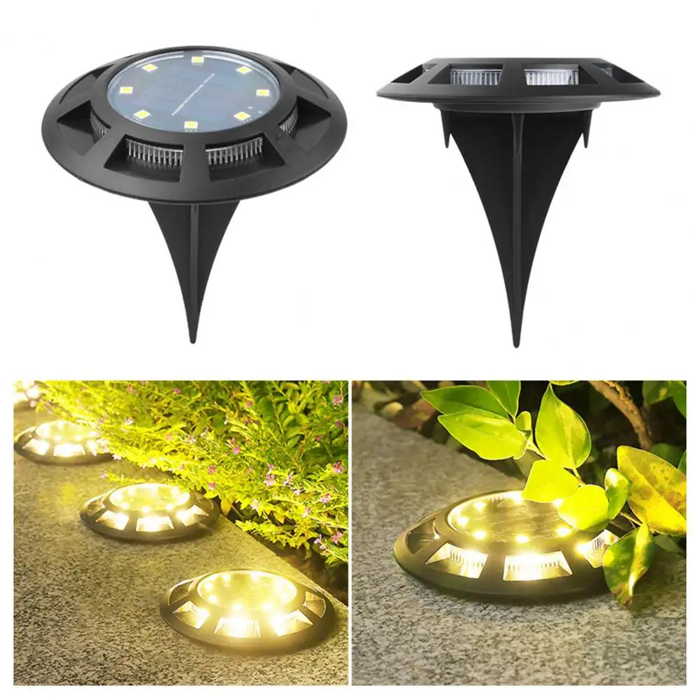 Solar Powered Ground Light 16 LEDs Outdoor Lawn Lights Waterproof Energy-Saving Garden Arrangement Landscape Lamp