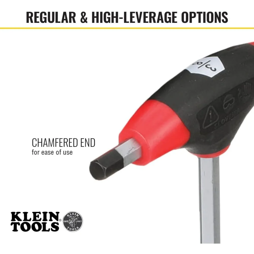 مجموعة مفاتيح سداسية بمقبض على شكل حرف T مكونة من 10 قطع مع شفرات وحامل تخزين، ومجموعة مفاتيح ألين بمقاسات SAE بوصة