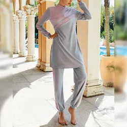 Burkini Femme Musulmane Full Cover 3 Pieces Set Muslim Swimwear Women Hijab Modest Swimsuit Conservative Maillot De Bain Burkini