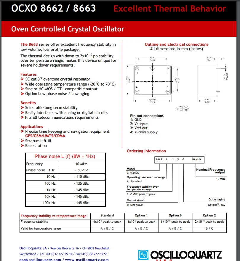 Imagem -05 - Usado Ocxo 8663-xs 10mhz Oscilador de Cristal Temperatura Constante 12v Onda Senoidal