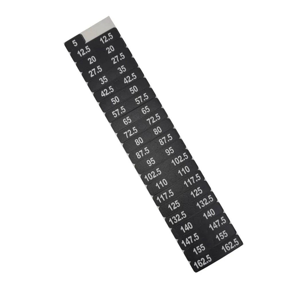 Weight Stack Labels for Fitness Equipment Gym Weight Stickers with Clear Numbers Resistant to Sweat and Detergent 5 to 1625 Kg