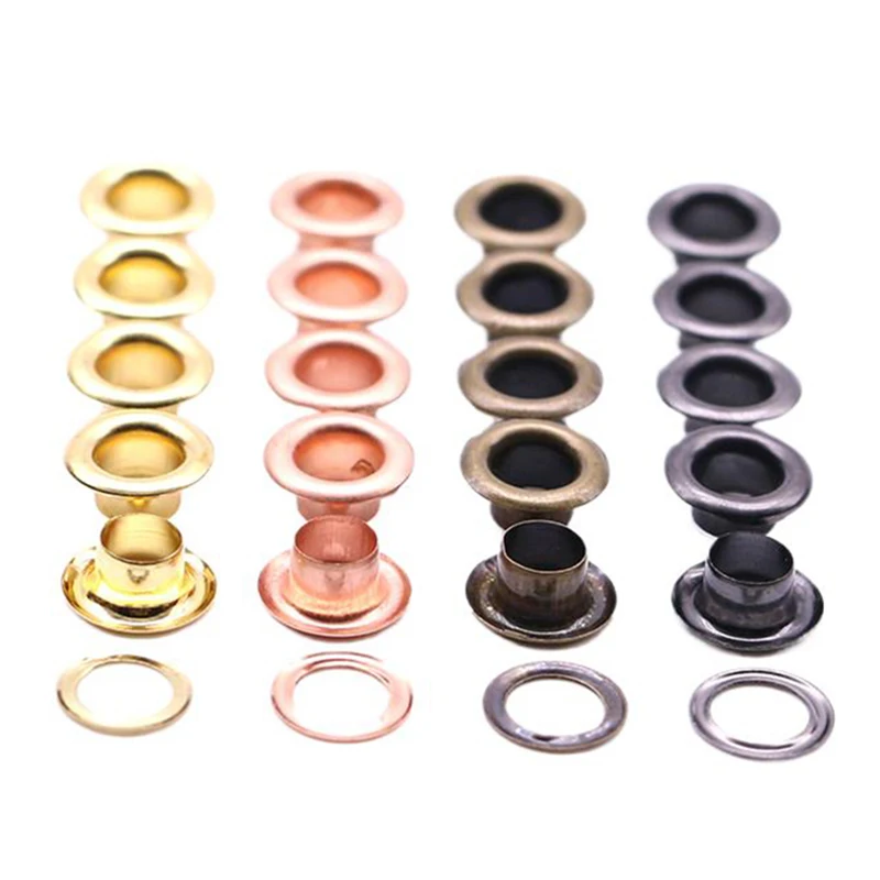 Bronze eyelets and washer, 50 sets/pack (outer diameter)9.5mm (internal)5mm, 18 pinky color Spray Painted Candy Colored Eyelets