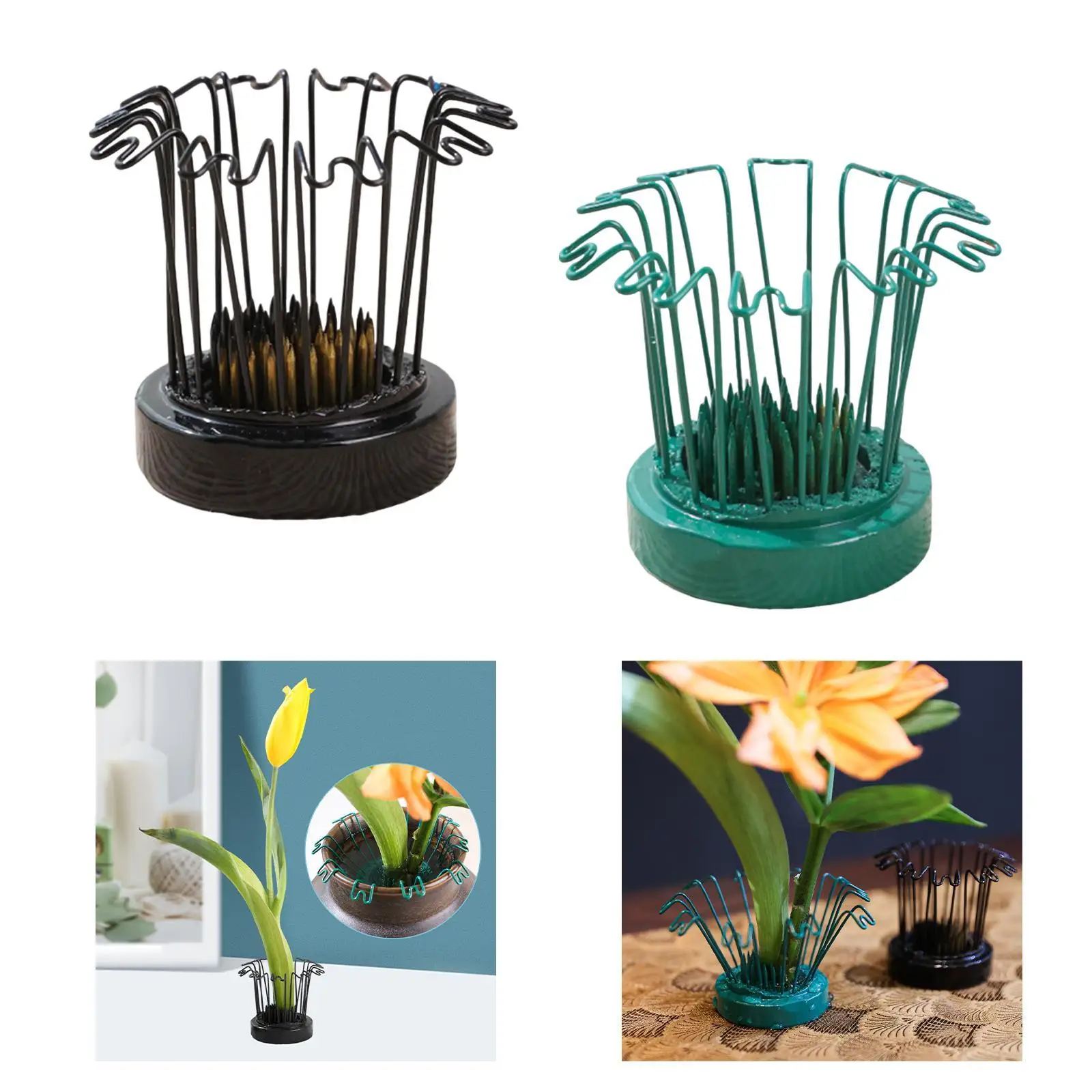 Frog Pin Holder Stainless Steel Flower Frog Support Cage Fixed Tool for Floral Arrangement Home Office Decor