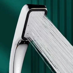 Handheld Square Shower Head 300 Hole Pressurized Dense Water Outlet with Strong Pressure Nozzle for Bathroom Accessories