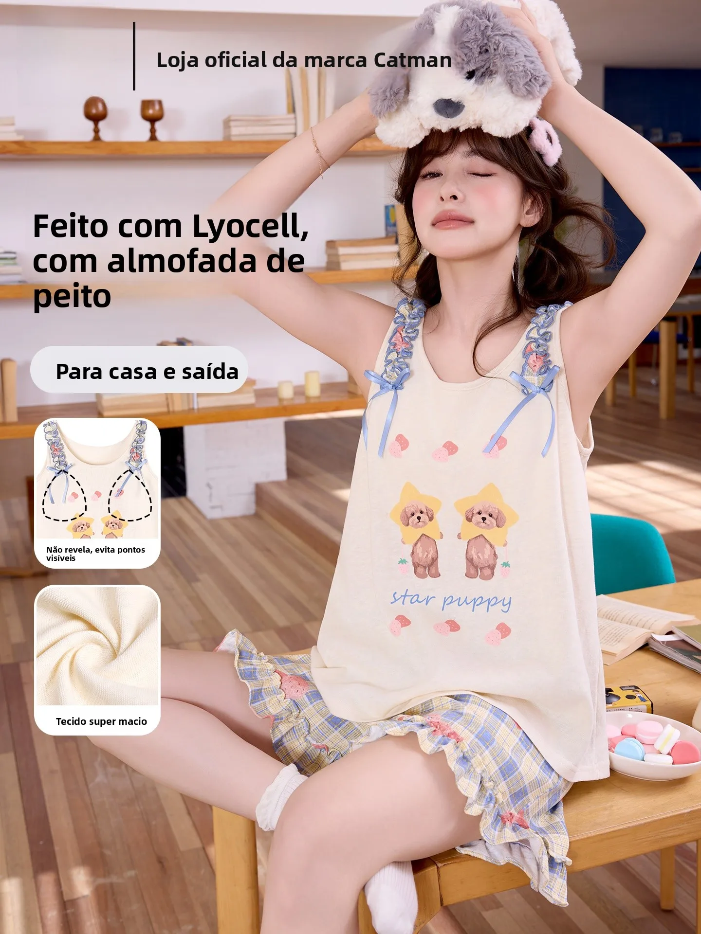 women's-summer-new-style-sleeveless-vest-shorts-cool-feeling-outdoor-wearable-home-clothes-with-chest-pad-soft-cotton-p