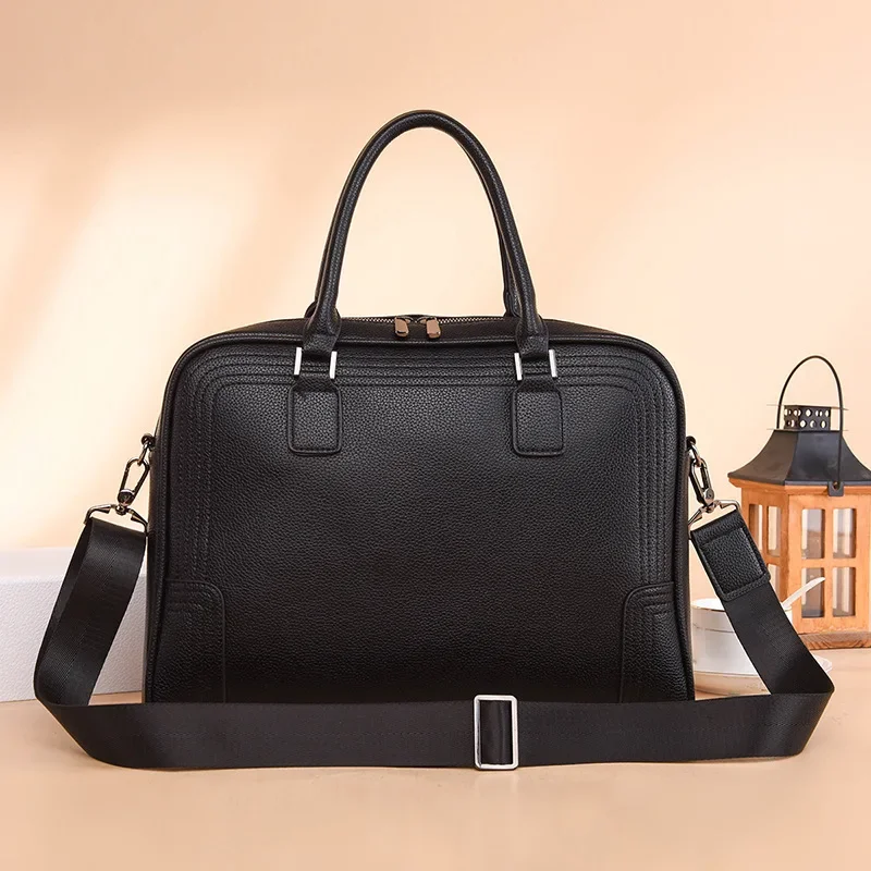 Women's Totes Female Lady Briefcase Shoulder Handbag Messenger Laptop Bag 13.3,14,15.6 Inch, PU Leather Case PC Office Dropship