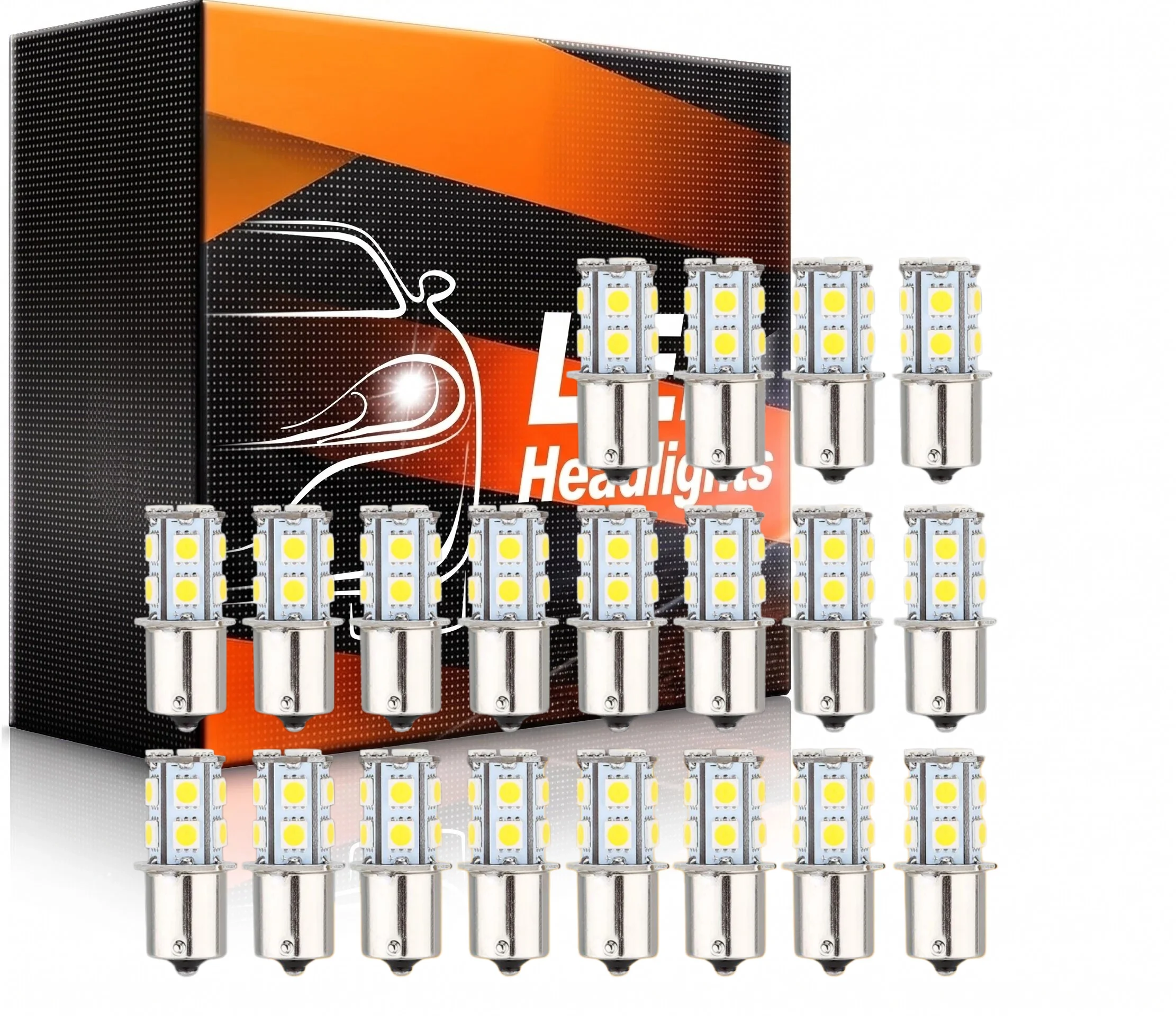 20X Super White 1156 1141 13-SMD RV Camper Trailer LED Interior Light Bulbs Lamp, Without Battery
