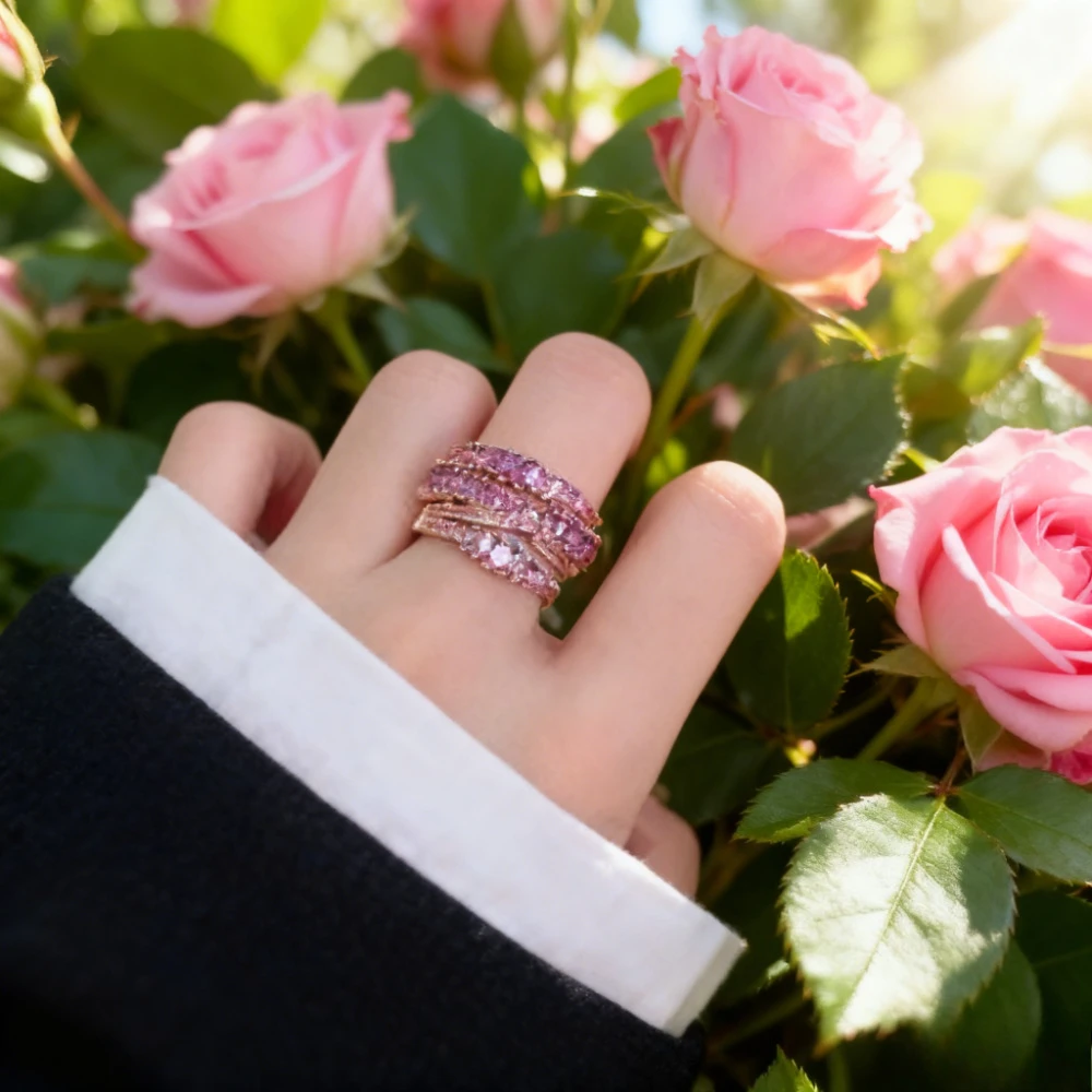 

Anillos de mujer Modernos y sencillosbanquete ligero de alta gama para Utrecht el Día de San Valentínregalo Модные украшения