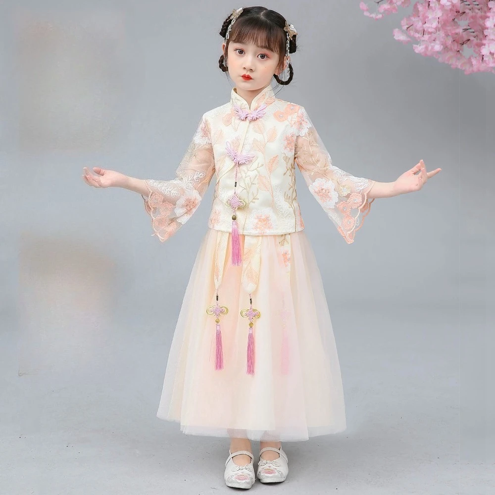 

Детская одежда, традиционное китайское платье, костюмы для косплея, платья для девочек в этническом стиле Ханьфу, праздничные платья принцесс