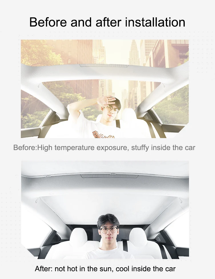 Per Tesla Model 3 Highland 2024 Ice Crystal Sunroof parasole anteriore posteriore tetto apribile vetro finestra ombra lucernario ombreggiatura cieca