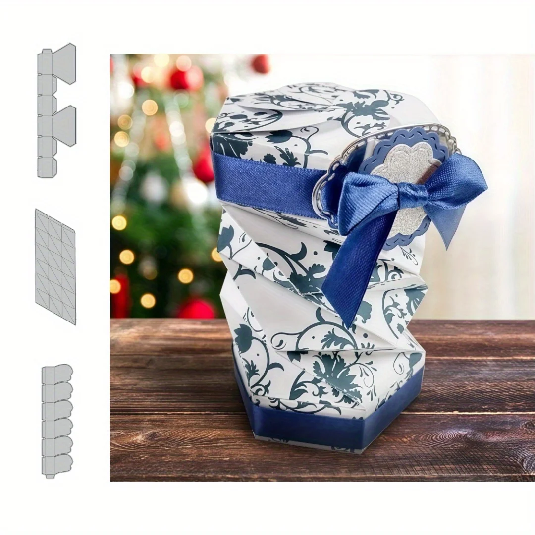 

Twisting and Squashing Gift Boxes Metal Cutting Dies for DIY Scrapbooking Card Making Stencils Embossing Craft Decoration