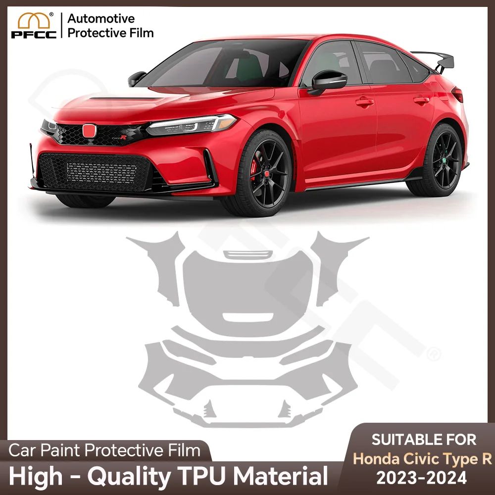 TPU For Honda Civic Type R 2023 2024 Paint Protection Film Clear Bra Pre-cut PPF Car Body Anti-scratch Resistant Invisible Cover