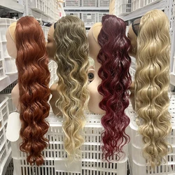 JULIANNA Synthetic 28 Inch Drawstring Ponytail Hair Extensions For Women Long Wavy Ponytail Hairpiece For Women Daily Use Party