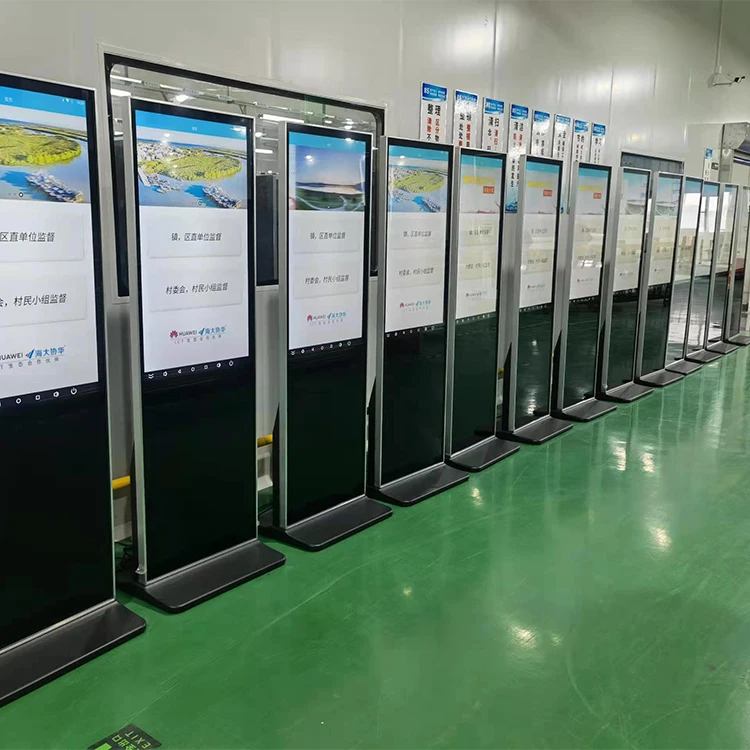 Indoor 2K 4k interactive kiosk LCD signage totem floor bracket touch screen digital advertising display board store