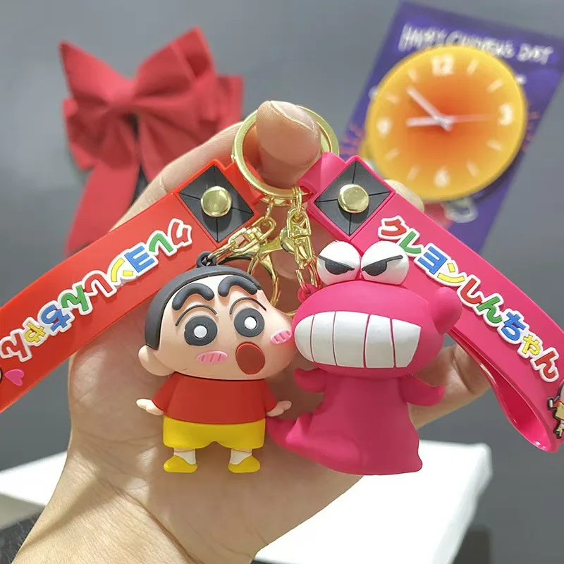 Niedlicher 3D-Cartoon-Crayon-Shin-chan-Autoschlüsselanhänger, Taschenanhänger, Schlüsselring, Auto-Schlüsselanhänger, dekorativer Motorrad-Schlüsselanhänger, Zubehör